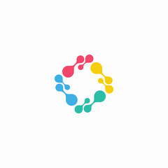 modern technology connection logo design