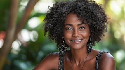 Content Emotion Peaceful Young Woman Portrait