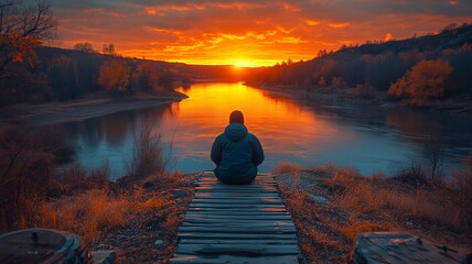 Calm Emotion Relaxed Person In A Calm Environment