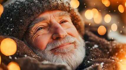 Content Emotion Happy Smiling Senior People Portrait