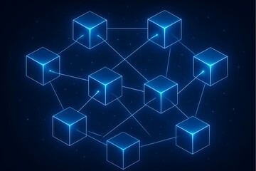 Blockchain Network of Connected Blue Cubes technology