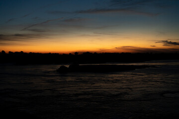 sunset on the river