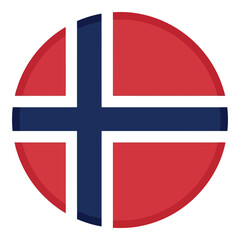 Naklejka premium Norway flag emblem in circle