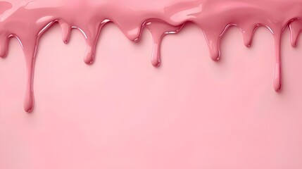 背景素材 ピンク背景 溶けたチョコレート Pink Background Melted Strawberry Chocolate （Generative AI）