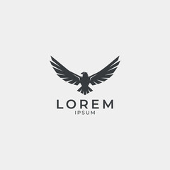 Luxury Eagle Wing Logo on Dark Background