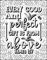 Bible Verse Coloring Page for Adults. Holy Bible Quote Coloring Page
