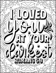 Bible Verse Coloring Page for Adults. Holy Bible Quote Coloring Page