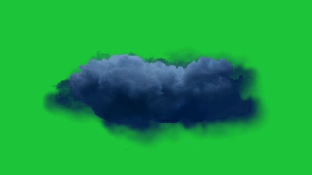 Dark stormy cloud on green screen. Atmosphere nature weather storm dark moody ominous