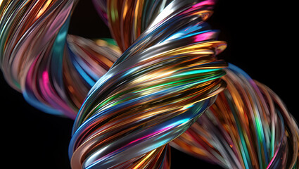 Abstract background of liquid metal texture on a dark background