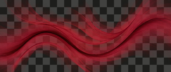 Abstract dark red wave pattern over checkered background, flowing futuristic lines and digital art design, modern elegant concept for banner or wallpaper