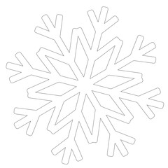 Snowflake. Snowflake for coloring page. Winter symbol. Christmas ornament
