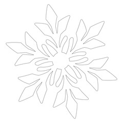Snowflake. Snowflake for coloring page. Winter symbol. Christmas ornament