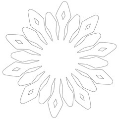 Snowflake. Snowflake for coloring page. Winter symbol. Christmas ornament