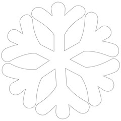 Snowflake. Snowflake for coloring page. Winter symbol. Christmas ornament
