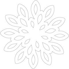 Snowflake. Snowflake for coloring page. Winter symbol. Christmas ornament