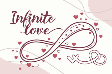 Obraz premium card with infinite love and an infinity symbol