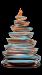 a digital sculpture of a christmas tree