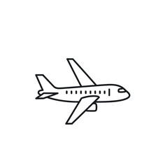 Simple icon of a passenger airplane in flight.