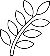 branch icon outline vector illustration on transparent background