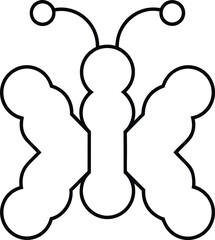 caterpillar icon outline vector illustration on transparent background