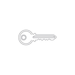 Simple outline of a house key