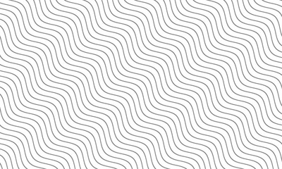 Abstract seamless wave pattern with flowing curved lines creating dynamic monochrome background texture