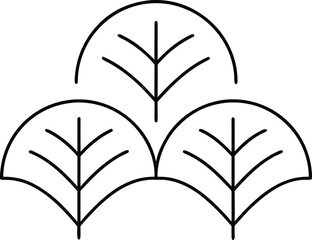 shrub icon outline vector illustration on transparent background