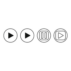 Media player controls for play and pause