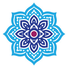 creative simple mandala design vector style silhouette with white background