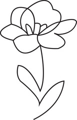 Simple flower outline drawing