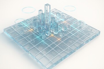 Futuristic Smart City Data Network Visualization