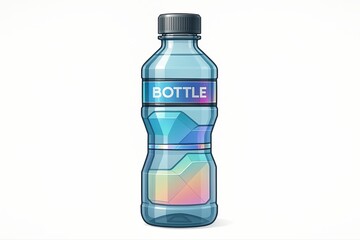 Clear Bottle with Colorful Iridescent Contents