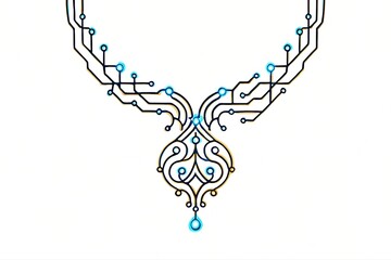 Elegant Cybernetic Necklace Design
