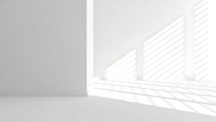 Obraz premium A grayscale image of a room with a window letting in sunlight