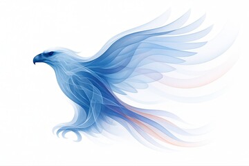 Ethereal Blue Eagle Soaring