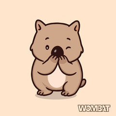 cute Wombat giving a shy “blush & peek” pose 
 wombat,
koala,
meadow,
fun,
park,
nature,
grass,
sign,
summer,
lovely,
beautiful,
domestic,
design,
symbol,
illustration,
isolated,
animal,
sitting,
chil