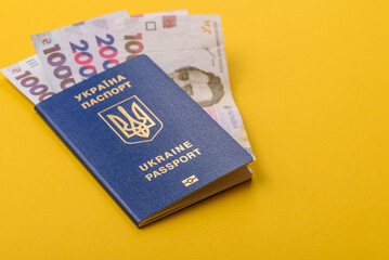 Ukrainian passport for travelling, flying and doing business. Ukraine document, id