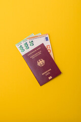 German passport, German document for travelling, border crossing