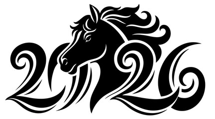 2026 Horse Zodiac — New Year Decorative Symbol with Horse