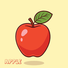 illustration of apple apple, fruit, fresh, organic, red, green, ripe, juicy, sweet, healthy, food, nutrition, vegan, vegetarian, natural, orchard, harvest, farming, agriculture, produce, snack, desser