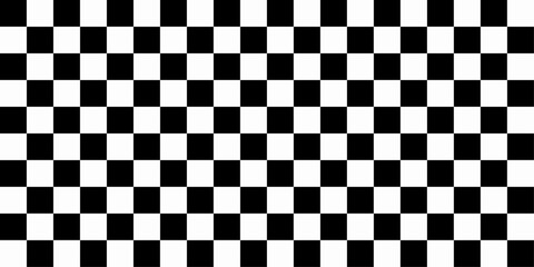 Fototapeta premium black and white checkered background. : Chess squares. Chess tile. Vector. Simple chess pattern.