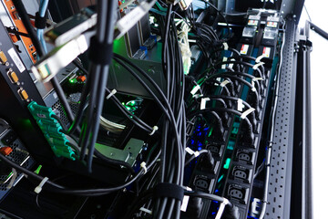 Data Center Technology with Cables and Components