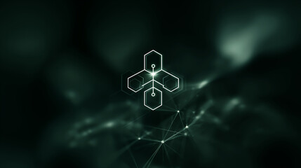 Abstract geometric IT and technology background with connected lines and nodes, representing digital network and data flow