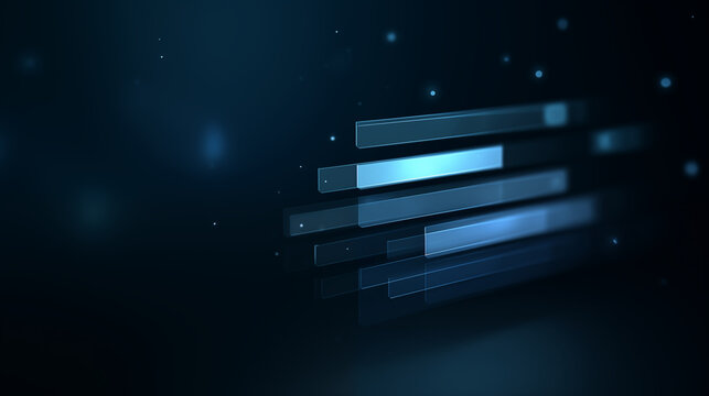 Abstract digital futuristic background representing the advancement of IT and technology with glowing data streams - Powered by Adobe