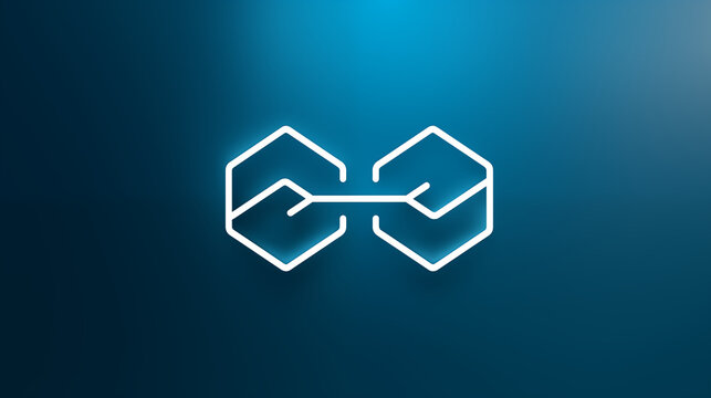 IT and technology connection icon symbolizing secure data transfer and digital network infrastructure growth - Powered by Adobe