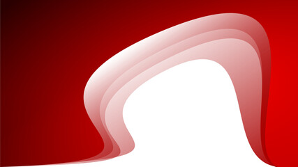 Red Abstract Bottom Right Curve Page Border