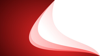 Red Abstract Right Side Curve Page Border