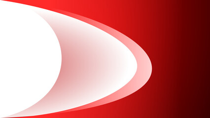 Red Abstract Left Side Curve Page Border