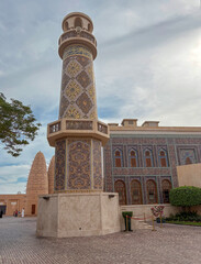Ornate minaret at Katara Cultural Village, Doha