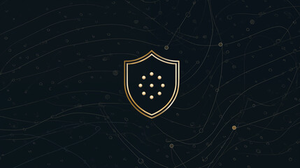 IT and technology security concept with shield and digital elements